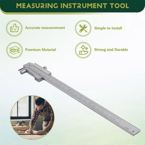 Pied à coulisse à vernier gradué de 0 à 200 mm avec pointe à tracer en carbure