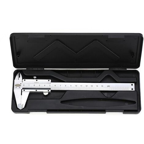 Pied à coulisse analogique en acier inoxydable, outil de mesure de précision 150 mm/0,02 mm avec jauge de profondeur - Usage intérieur et extérieur