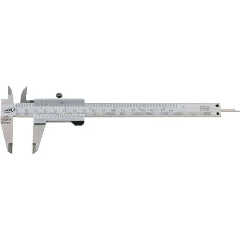 Pied à coulisse de poche 150mm avec vis de blocage rectangulaire