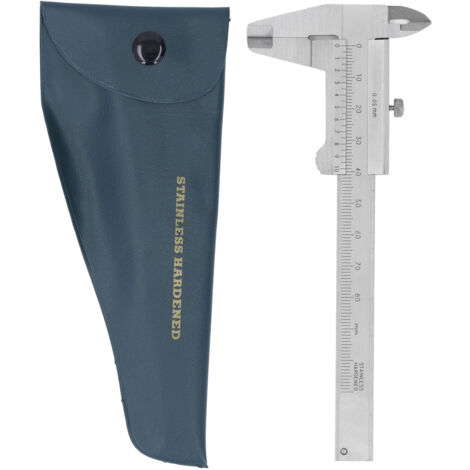 Pied à coulisse de poche, outil de mesure en acier inoxydable à double échelle pour le diamètre de profondeur de pas 0 à 80 mm 0,05 mm