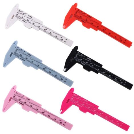 Pied à coulisse double échelle en plastique de 80 mm pour la mesure en artisanat et en bijouterie, pied à coulisse pour étudiants, mini outil de mesure