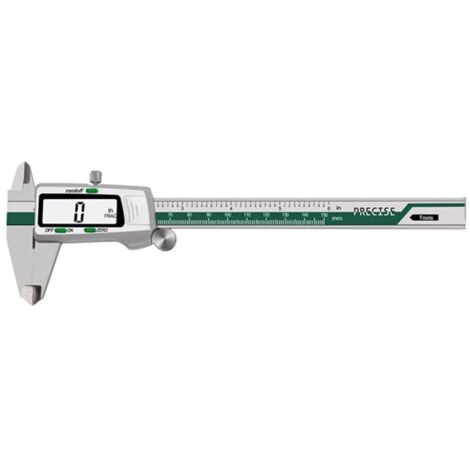Pied à coulisse électronique de haute précision en acier inoxydable avec affichage numérique LCD et règle vernier, plage de mesure de 0 à 150 mm