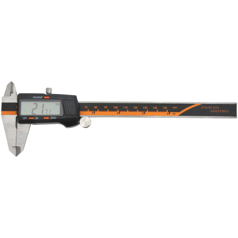 Sunxury - Pied à coulisse numérique 0 à 150 mm, outil de mesure fractionnaire électronique avec écran lcd
