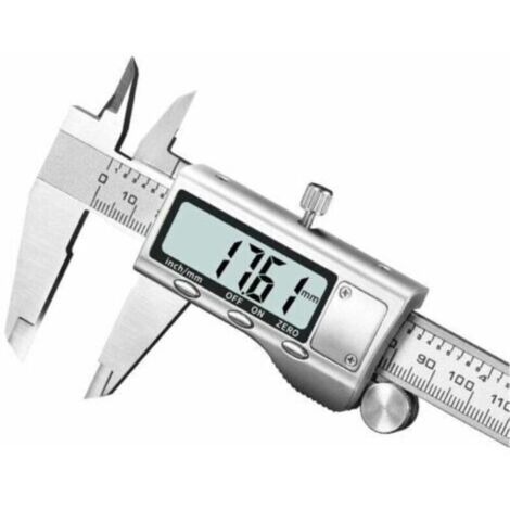 Pied à coulisse numérique 150 mm – Précision ±0,02 mm – Écran LCD haute résolution – Étanchéité IP54 – Mesure profondeur et diamètre - 1300EAPB