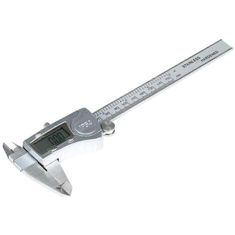 Pied à coulisse numérique électronique en acier inoxydable IP54 de 150 mm (6 pouces) avec écran LCD de lecture