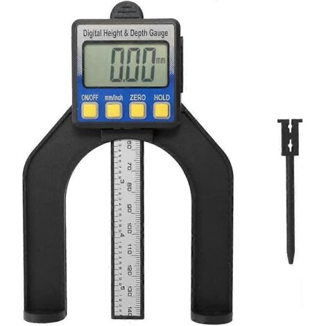 Pied à coulisse numérique LCD de haute précision avec vernier, jauge de profondeur, jauge de hauteur et de profondeur et fonction de mesure