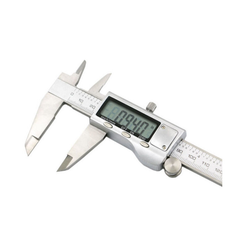 Pied à coulisse numérique, pied à coulisse numérique électronique grand écran en acier inoxydable, précision 0.01MM(0-200 mm, affichage en métal)