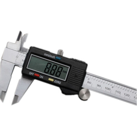 Pied a Coulisse, Pied à Coulisse Digital 150mm Acier Inoxydable Grand Écran LCD Précision Réglable 0.01mm, mm/inch conversion, Résiste aux Eclaboussures, Mesure de l'industrie domestique