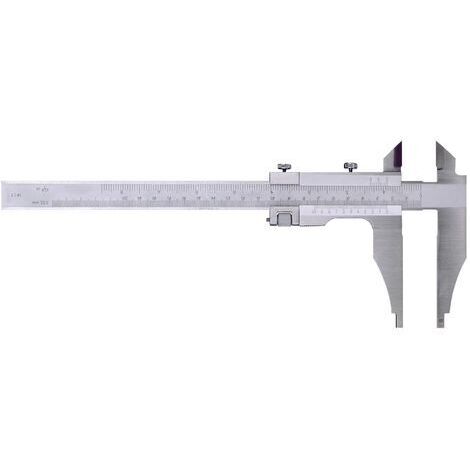 Pied à coulisse pour gaucher en acier inoxydable 150x40 mm 1/20 métrique 1/128 pouces vis de blocage pointes fines jauge de profondeur Limit CALL150VZ