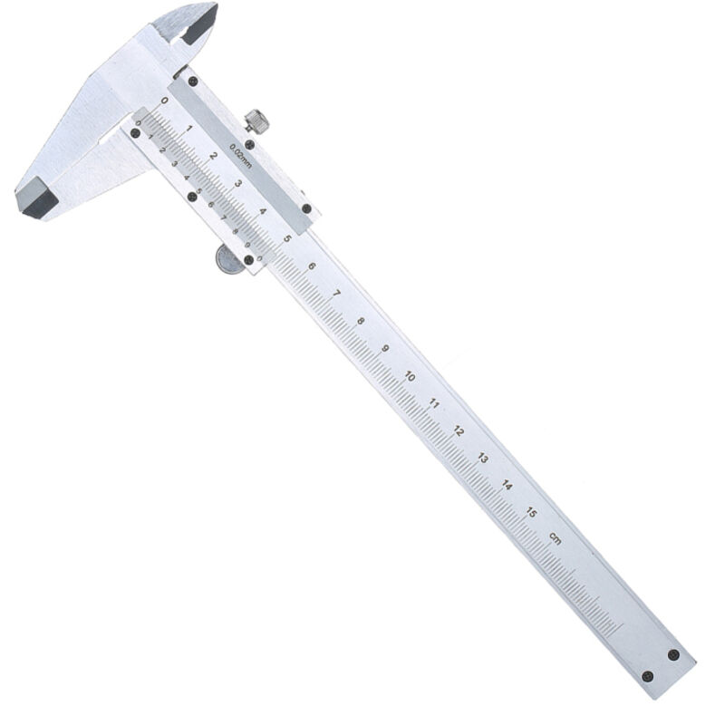 Pied à coulisse professionnel en acier inoxydable 0-150 mm, outil de mesure de profondeur intérieure et extérieure, micromètre à pas.