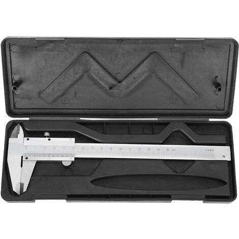 Pied à coulisse professionnel, pied à coulisse en métal en acier au carbone de haute précision, outil de mesure de jauge micrométrique 0-150 mm, pour des mesures de précision à l'extérieur/à l'intérie