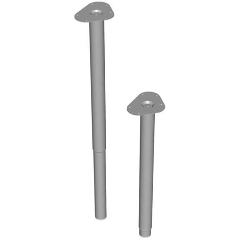 Pied argent 600-900mm rond.50mm (Par 4)