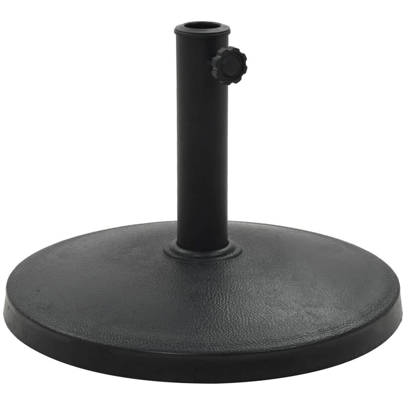 Helloshop26 - Pied base socle rond de parasol résine diamètre 38 et 48 mm 10 kg noir - Noir