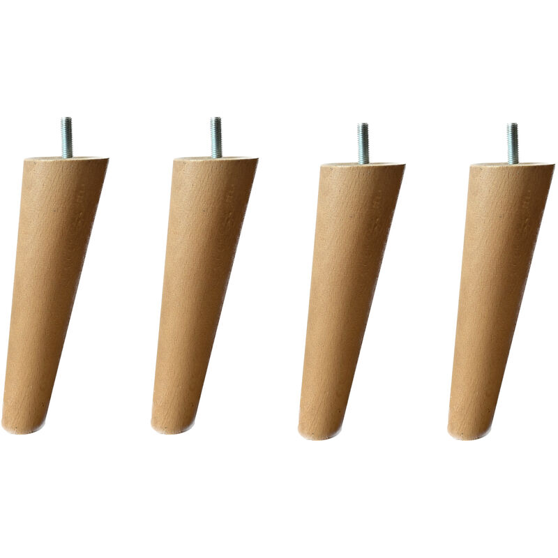 Someo - 4 pieds fuseau rond incliné miel 20 cm