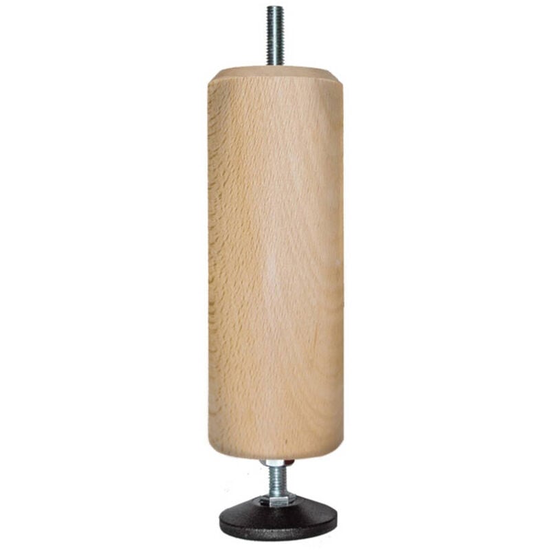 Someo - Pied central bois hauteur réglable 15 à 17 cm