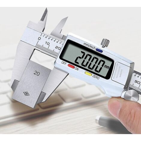 pied Coulissant, Pied Coulissant Numrique 1 Pice En Acier Inoxydable, Conversion Mm/in/fraction, Grand Cran Lcd, Micromtre Numrique De Prcision Ou