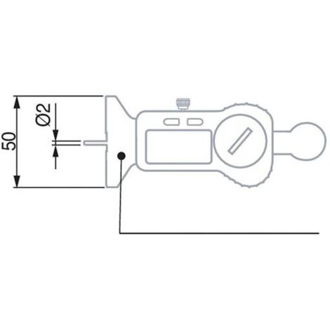 Pied coulisse profondeur num. IP670-25mm a. tige TESA