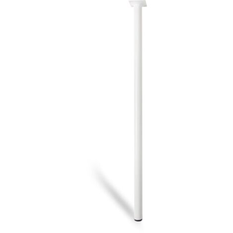 Pied Cylindre Acier Blanc Rei 401g Pied De Table Cylindrique En Acier Blanc, ø3x80cm - Rei