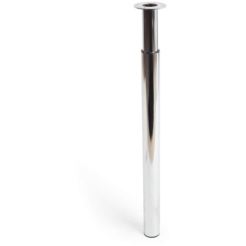 REI - Pied cylindrique extensible en acier finition chrome brillant mod.406e. hauteur 71/110cm