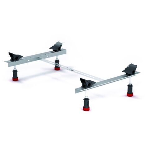Pied de baignoire WS – Compatible jusqu'à 180x80 cm – Hauteur réglable de 160 à 265 mm – Système anti-rotation et insonorisation – Mepa