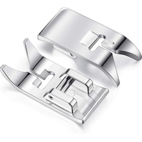 Pied-de-biche pour machine à coudre, 2 pièces, pied-de-biche dentelé, universel, adapté à la plupart des machines à coudre domestiques