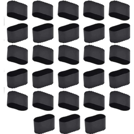Pied De Chaise 28 PièCes Embout De Chaise Rectangulaire Embout De Chaise  Oval Protection Protege Pied De Chaise Table Patin Silicone Chaise Caoutchouc Couvre