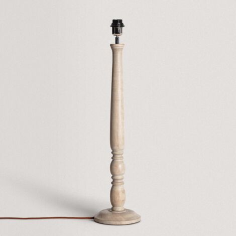 Pied de Lampe à Poser en bois Daksh ILUZZIA Naturel