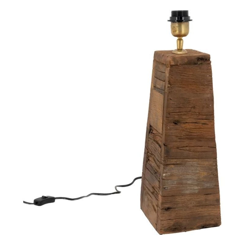 Pied de lampe en bois recyclé H49