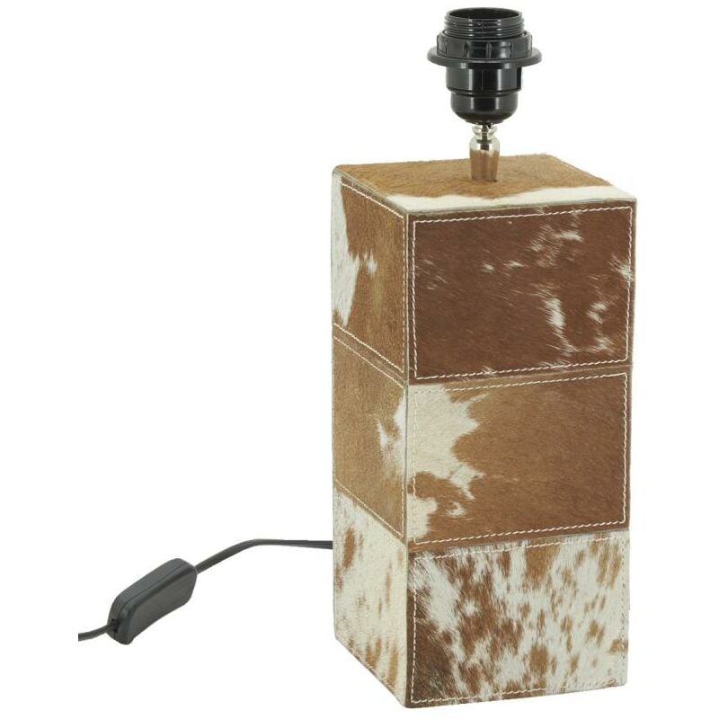 Pied de lampe en peau de vache