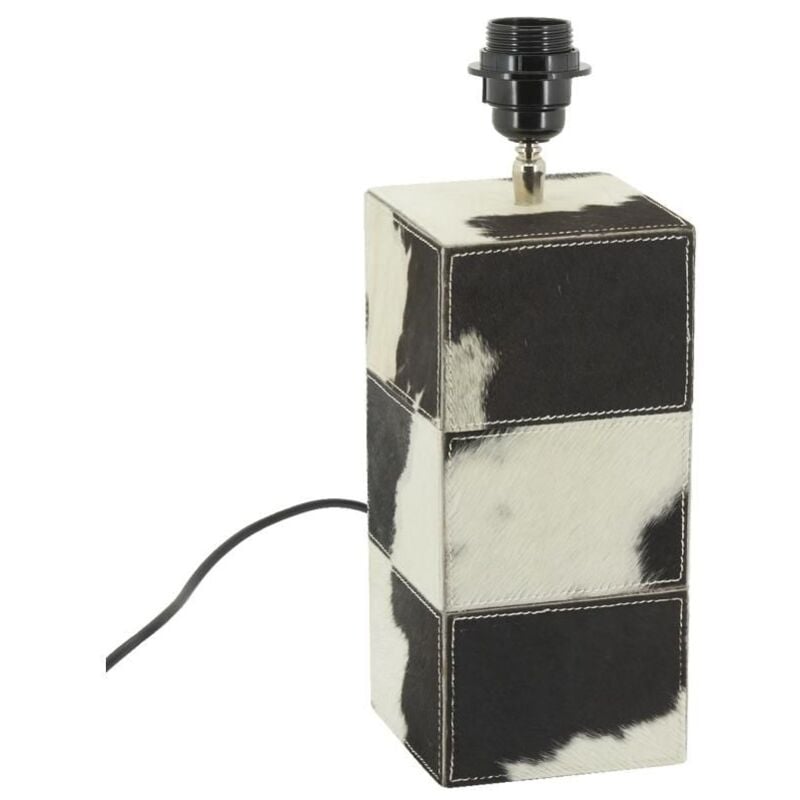 Pied de lampe en peau de vache