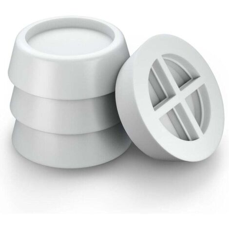 Pied de Machine à Laver nti Vibration Pads Bruit Anti Vibration Pieds pour Machines à Laver et Sécheuses à Laver Patins Antivibrations en Caoutchouc  (Blanc×4)
