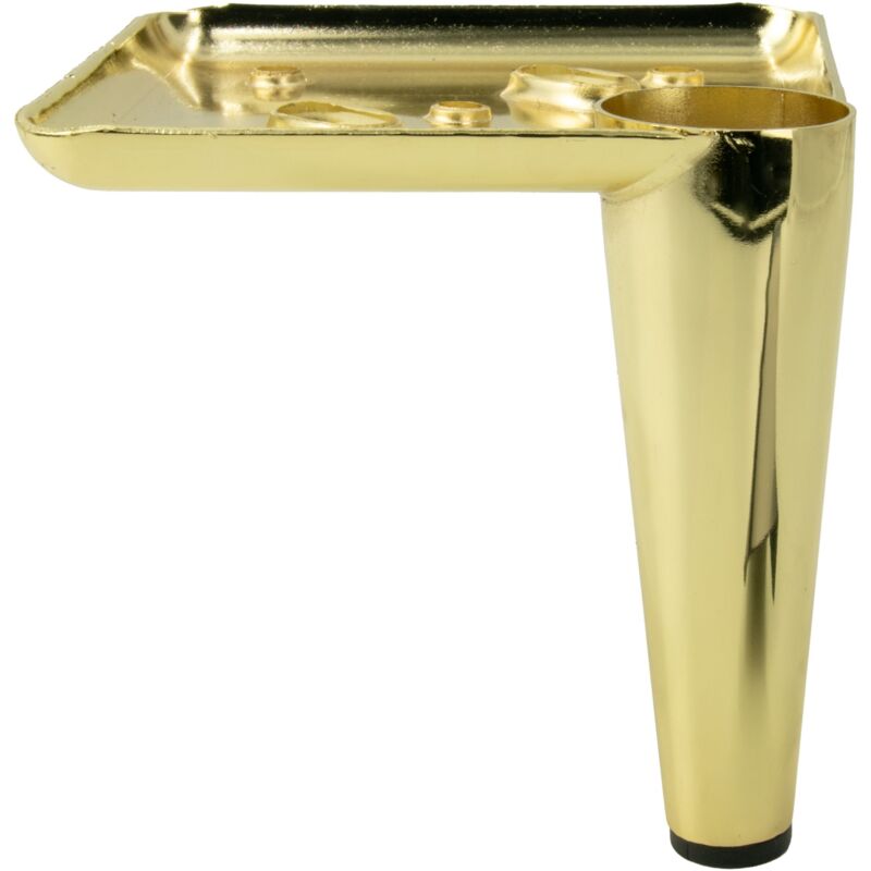 Pied de meuble, doré, chrome clair, hauteur 10 cm