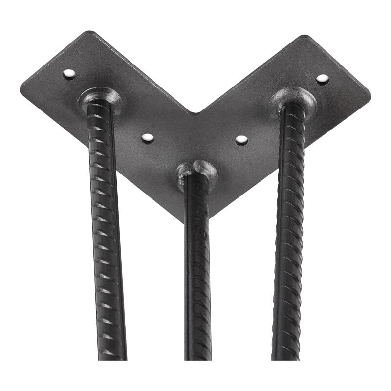 Pied de meuble épingle - Décor : Aspect industriel - Hauteur : 406 mm - Version : Strié Itar