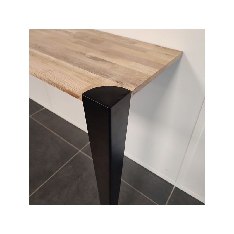 Pied de meuble étau en cornière profilé modèle d'angle pour table HT 73 cm