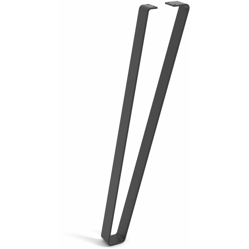 REI - Pied de meuble incliné Style industriel Fabriqué en acier Finition pores noirs Projets de restauration de bricolage Mesures 27050710mm Hauteur