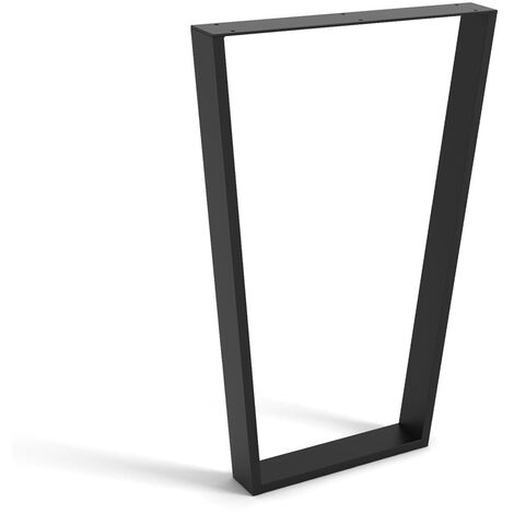 Pied de meuble industriel en acier pores noirs 580x80x870mm – Système de fixation vissé – 1 unité pour projets DIY – Mengual