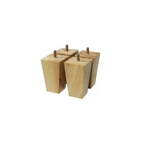 Pied de meuble Lot de 4 pieds de meuble en bois - Pieds de canapé - Boulons à vis M8 (10 cm)