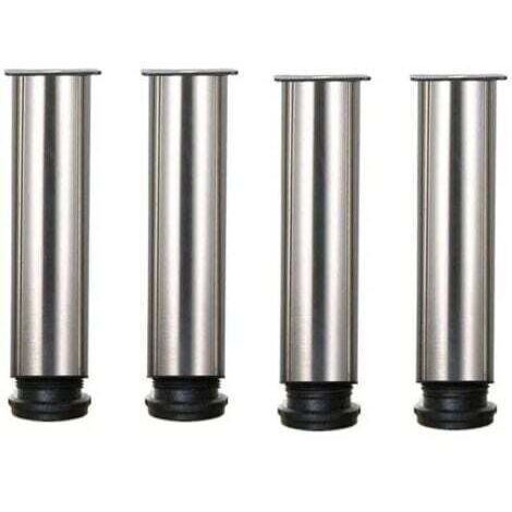 Pied de meuble-Lot de 4 Pieds de meubles de hauteur réglable en acier inoxydable pour canapé table armoires - 20cm - 20cm--