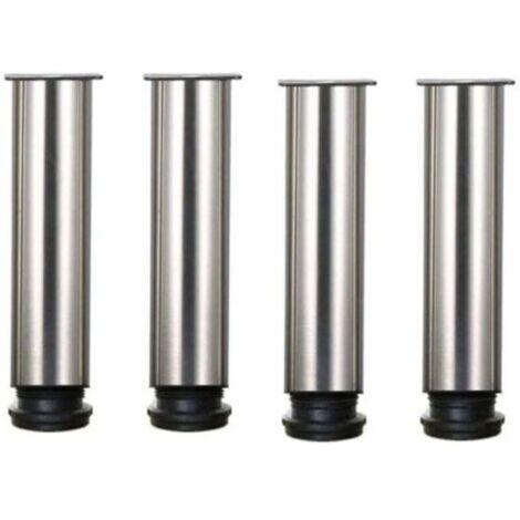 Pied de meuble-Lot de 4 Pieds de meubles de hauteur réglable en acier inoxydable pour canapé table armoires - 20cm - 20cm--