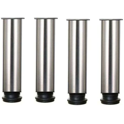 Pied de meuble-Lot de 4 Pieds de meubles de hauteur réglable en acier inoxydable pour canapé table armoires - 20cm - 20cm