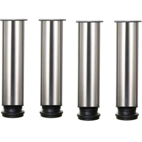 Pied de meuble-Lot de 4 Pieds de meubles de hauteur réglable en acier inoxydable pour canapé table armoires - 20cm - 20cm