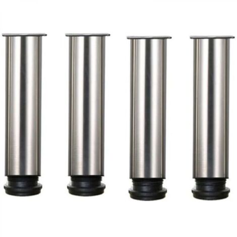 Pied de meuble-Lot de 4 Pieds de meubles de hauteur réglable en acier inoxydable pour canapé table armoires - 20cm - 20cm