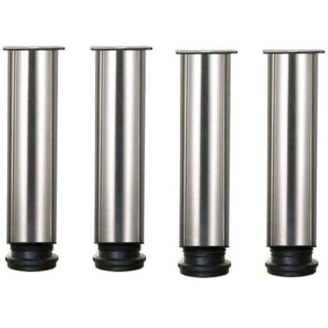 Pied de meuble-Lot de 4 Pieds de meubles de hauteur réglable en acier inoxydable pour canapé table armoires - 20cm - 20cm--