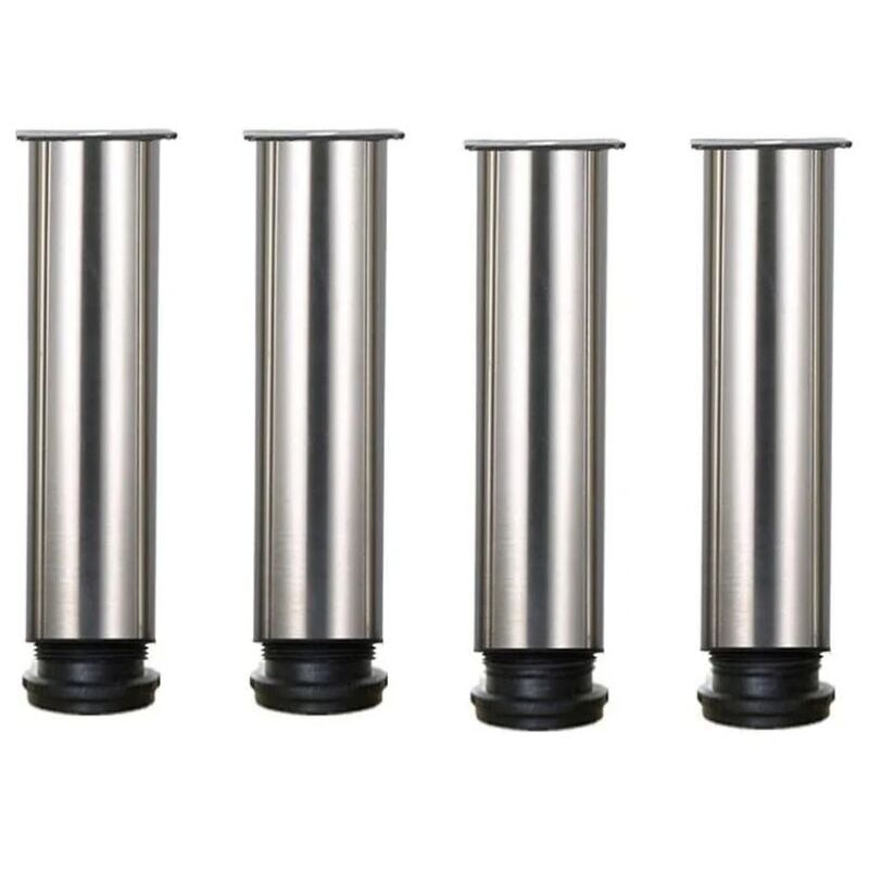 Pied de meuble-Lot de 4 Pieds de meubles de hauteur réglable en acier inoxydable pour canapé table armoires - 25cm - 25cm