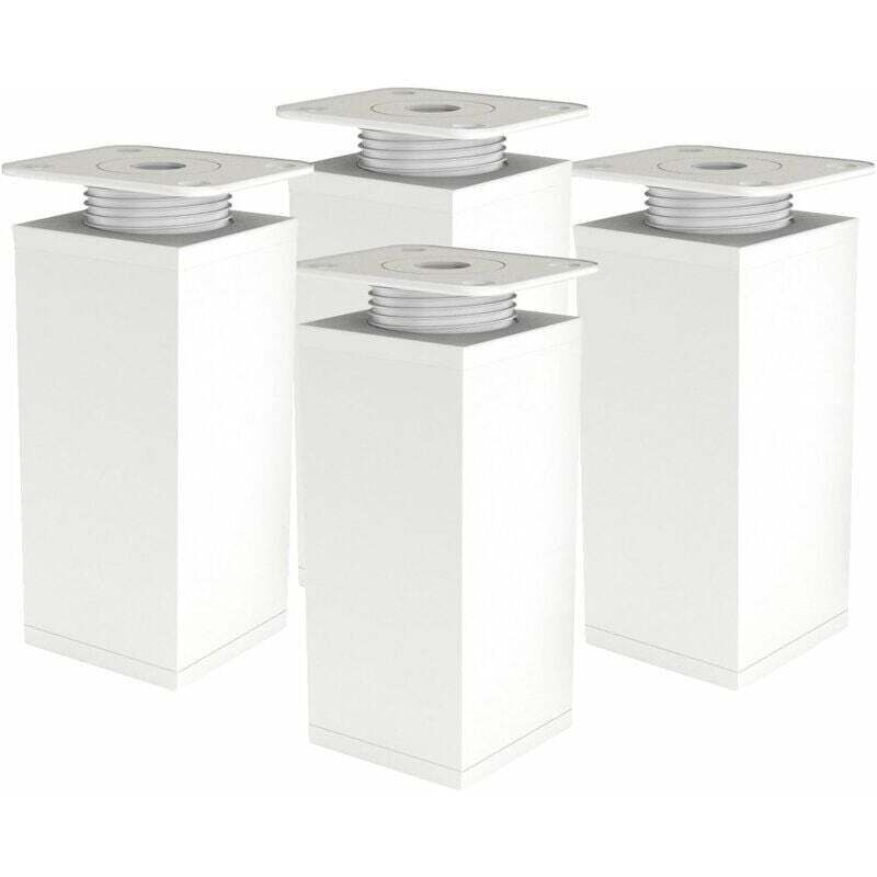 Lablanc - Pied de Meuble - Pied Reglable Pied Canapé - Pied Reglable pour Meuble - Lot de 4 - Angulaire 40x40mm - Pièces de Rechange en Métal