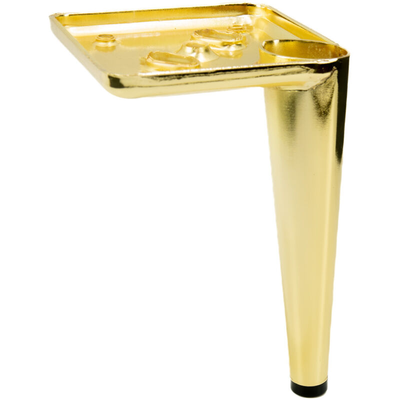 Pied de meuble Pin doré chromé hauteur 15 cm