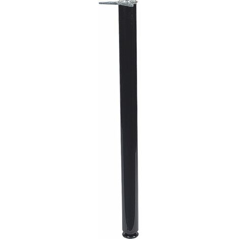 Pied de table mange debout 1100 mm en acier noir – Diamètre 80 mm – Vérin de réglage 30 mm pour stabilité optimale – Camar