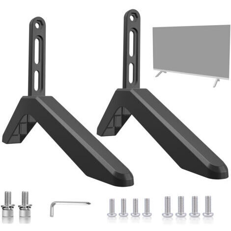 Pied de meuble TV universel avec vis, installation facile, base de table, pieds de téléviseur pour Vizio, Samsung, LG, TCL, Hisense