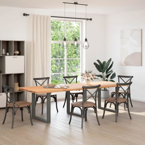 Pied de meuble,Pieds de table à manger en U 3 pièces Anthracite 80 x (72-73) cm Acier CFW25986