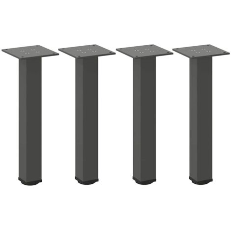 Pied de meuble，Pieds de table basse 4 pièces Anthracite 30-32 cm Acier CFW29755